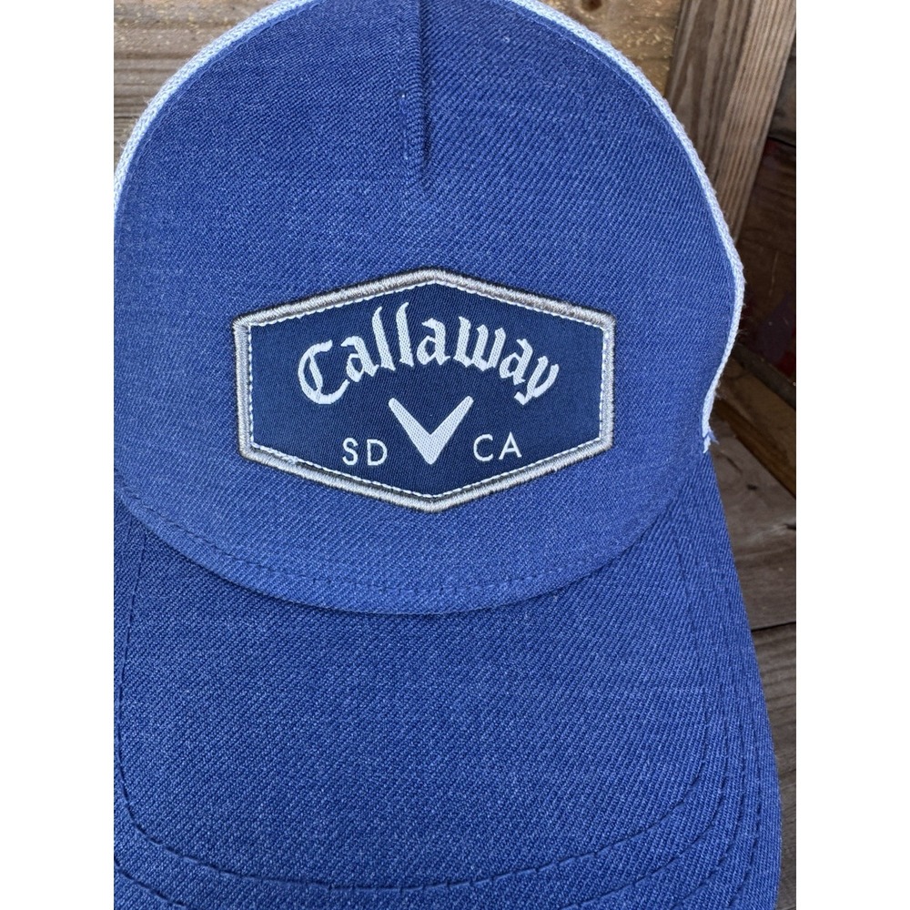 Callaway SD CA Mens Baseball Hat‎ Cap White Mesh Snapback Golf Sports Outdoors